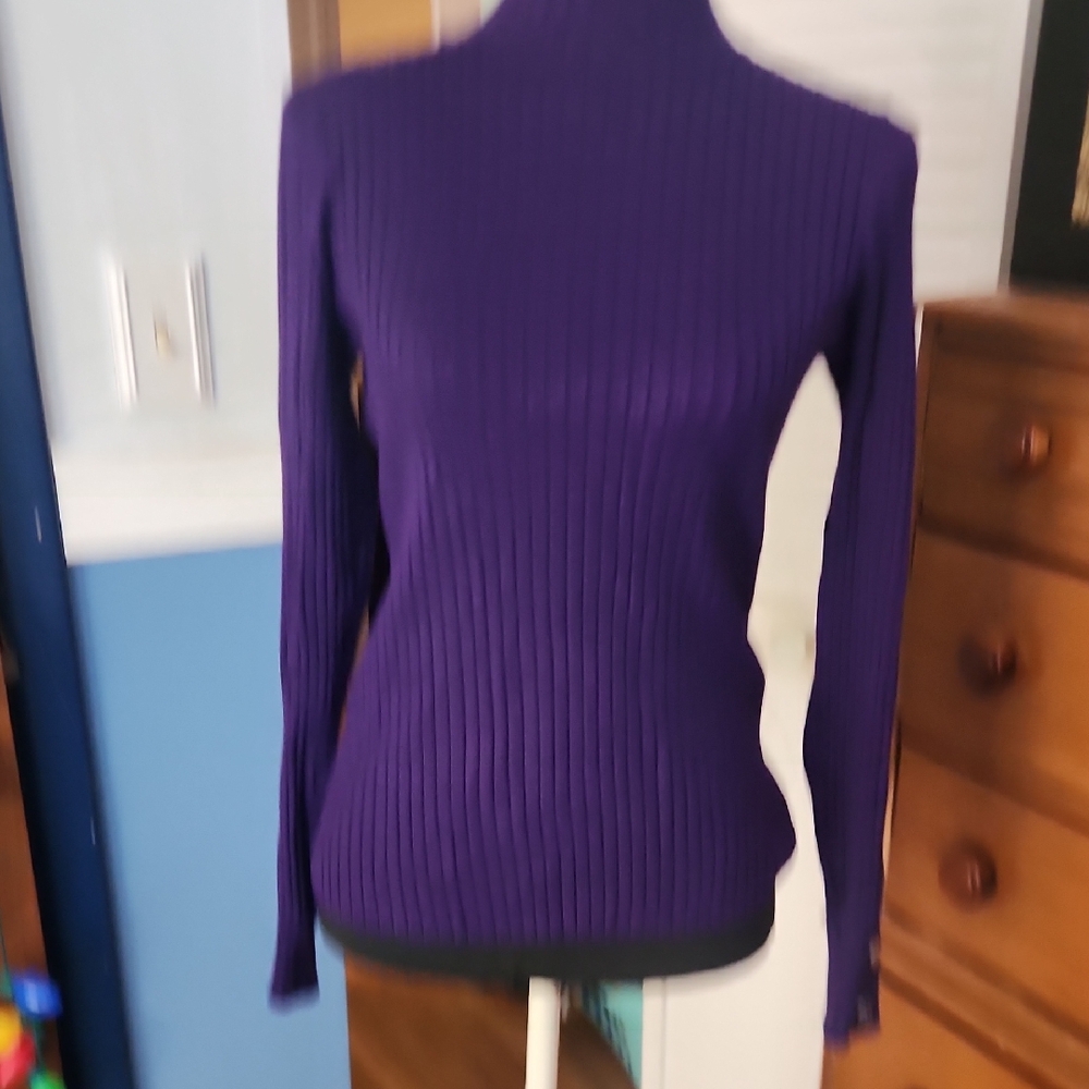 Marled Purple Turtleneck Sweater